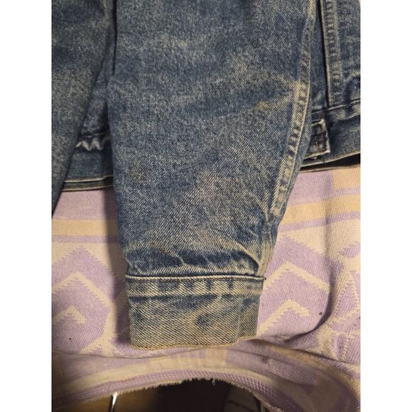 Vintage LEVIS Sherpa Lined Denim Jean Trucker Jacket 42 L Faded USA 71608 0216 - Picture 15 of 16